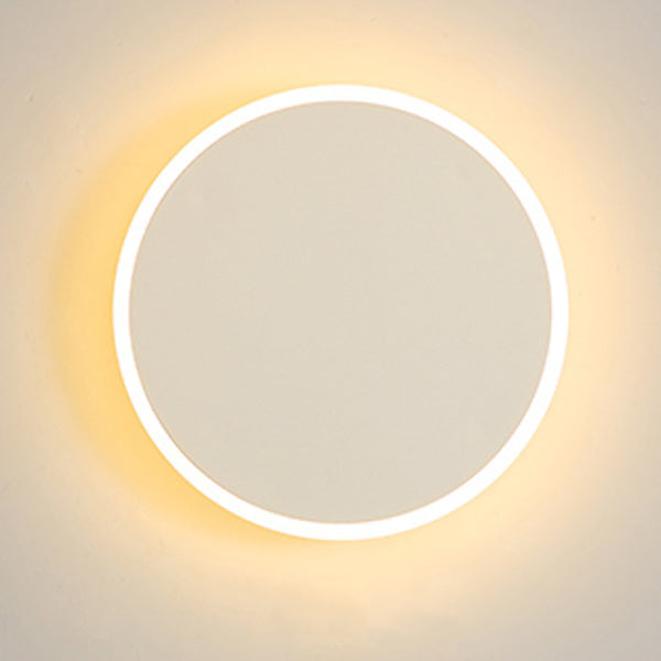Minimalist Round Tech Iron Acrylic LED Wall Sconce Lamp