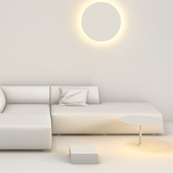 Minimalist Round Tech Iron Acrylic LED Wall Sconce Lamp