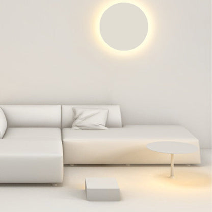 Minimalist Round Tech Iron Acrylic LED Wall Sconce Lamp