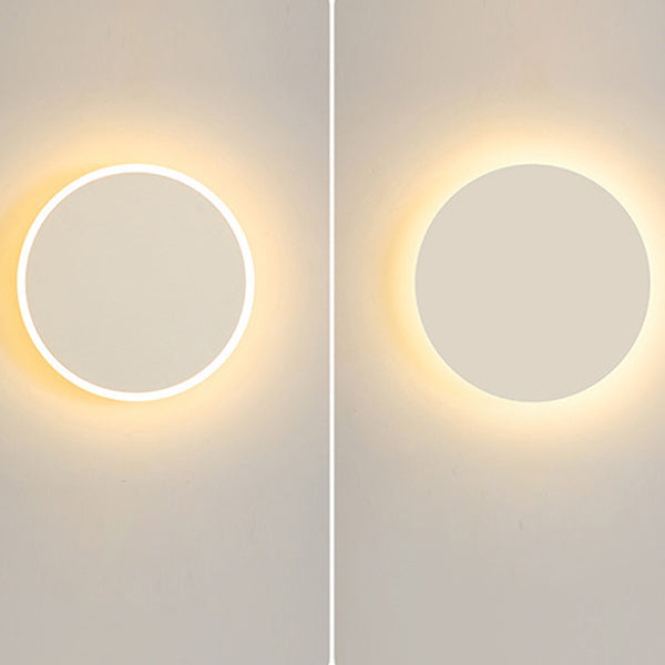 Minimalist Round Tech Iron Acrylic LED Wall Sconce Lamp