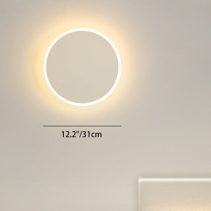 Minimalist Round Tech Iron Acrylic LED Wall Sconce Lamp