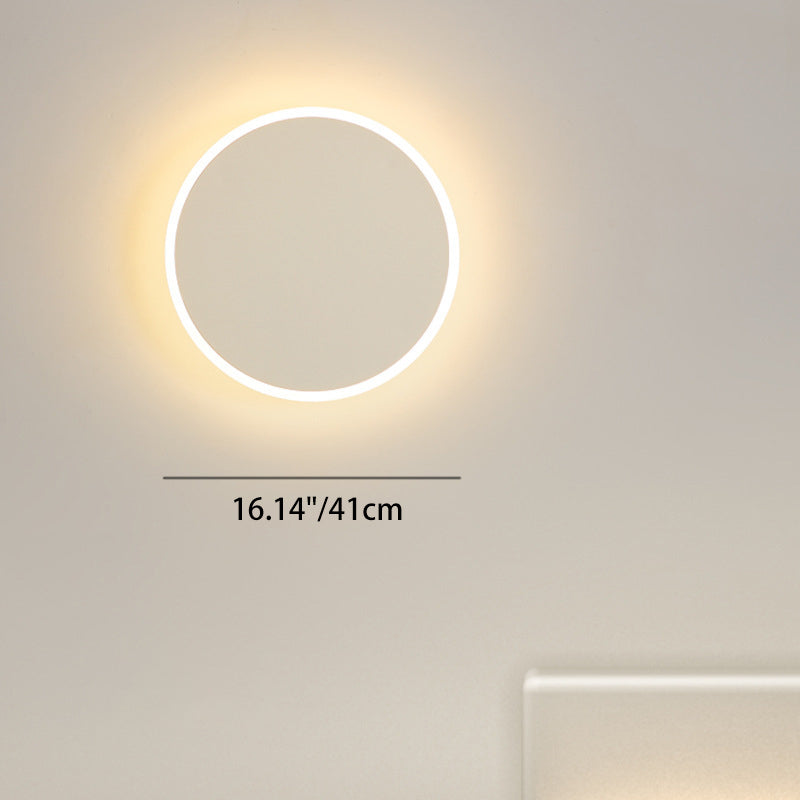 Minimalist Round Tech Iron Acrylic LED Wall Sconce Lamp