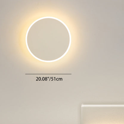 Minimalist Round Tech Iron Acrylic LED Wall Sconce Lamp