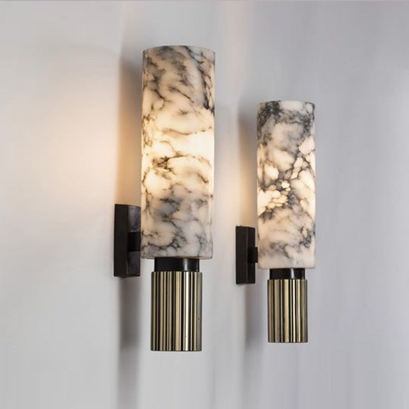 Scandinavian Copper Stone Iron 1-Light Wall Sconce Lamp