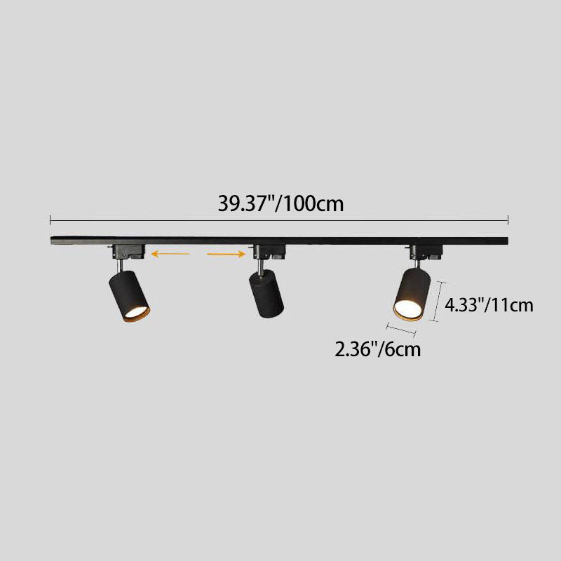 Modern Tubular Track Lighting 3/4/5-Light Flush Mount