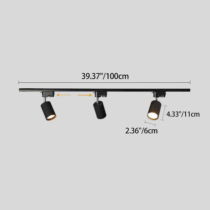 Modern Tubular Track Lighting 3/4/5-Light Flush Mount