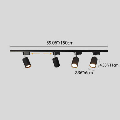Modern Tubular Track Lighting 3/4/5-Light Flush Mount
