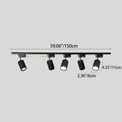 Modern Tubular Track Lighting 3/4/5-Light Flush Mount
