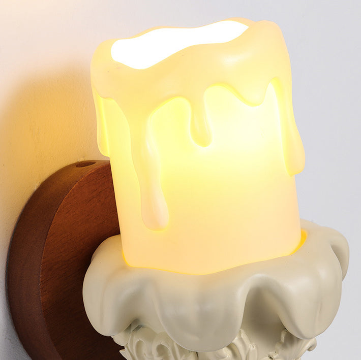 French Glass Carved Candelabra 1-Light Wall Sconce Lamp