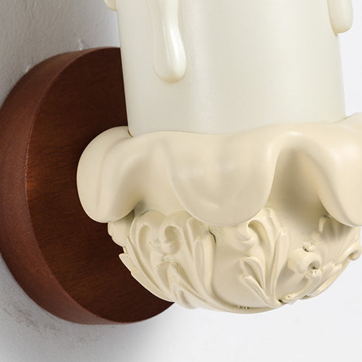 French Glass Carved Candelabra 1-Light Wall Sconce Lamp