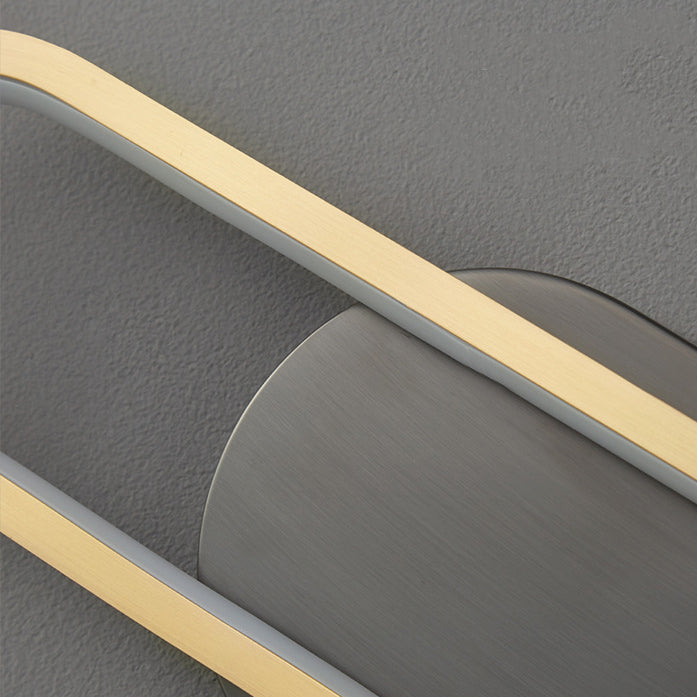 Modern Minimalist Brass & Acrylic Oval LED Wall Sconce Lamp