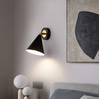 Iron Cone Shade 1-Light Rotatable Wall Sconce Lamp