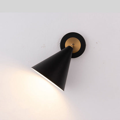 Iron Cone Shade 1-Light Rotatable Wall Sconce Lamp