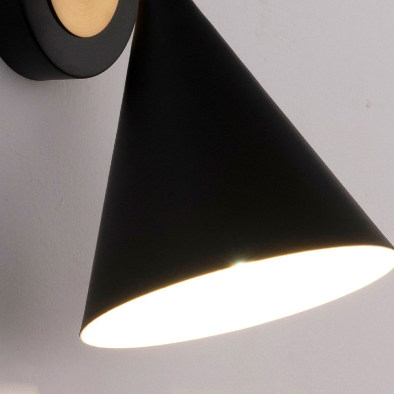 Iron Cone Shade 1-Light Rotatable Wall Sconce Lamp
