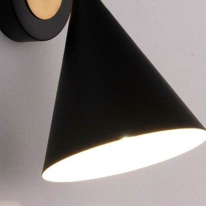 Iron Cone Shade 1-Light Rotatable Wall Sconce Lamp