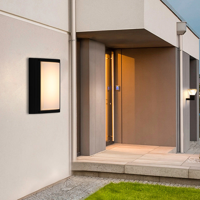 Aluminum & PC Rectangular Waterproof LED Outdoor Wall Light