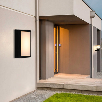 Aluminum & PC Rectangular Waterproof LED Outdoor Wall Light
