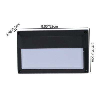 Aluminum & PC Rectangular Waterproof LED Outdoor Wall Light