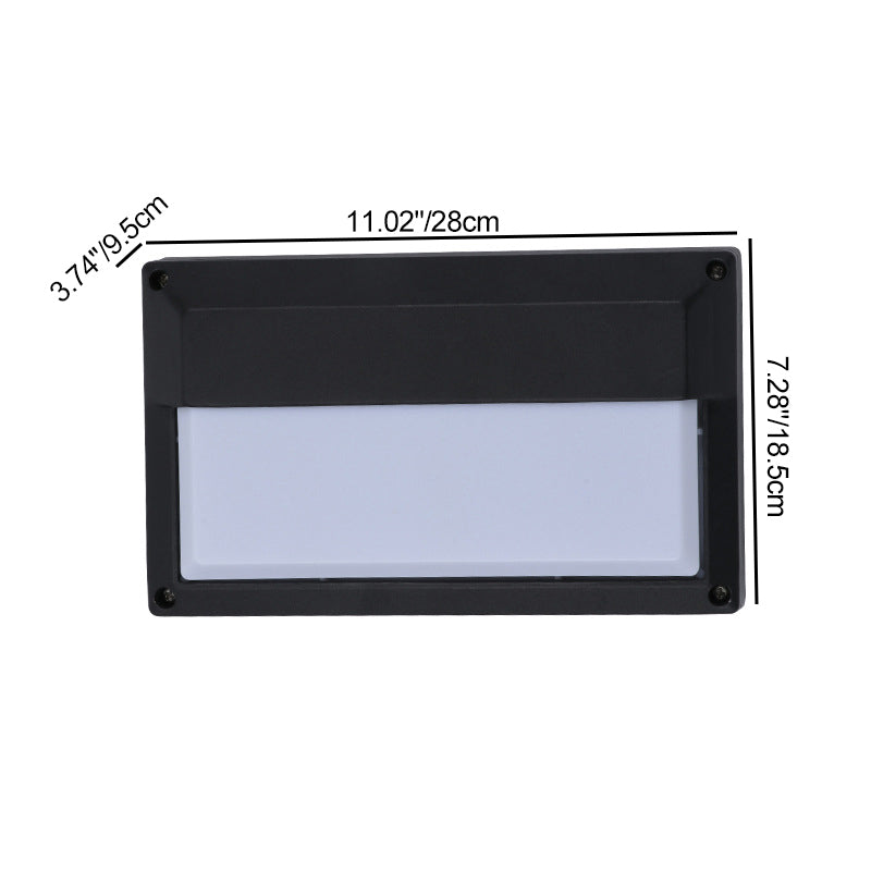Aluminum & PC Rectangular Waterproof LED Outdoor Wall Light