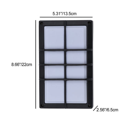 Aluminum & PC Grid-Shaped Waterproof LED Outdoor Wall Light