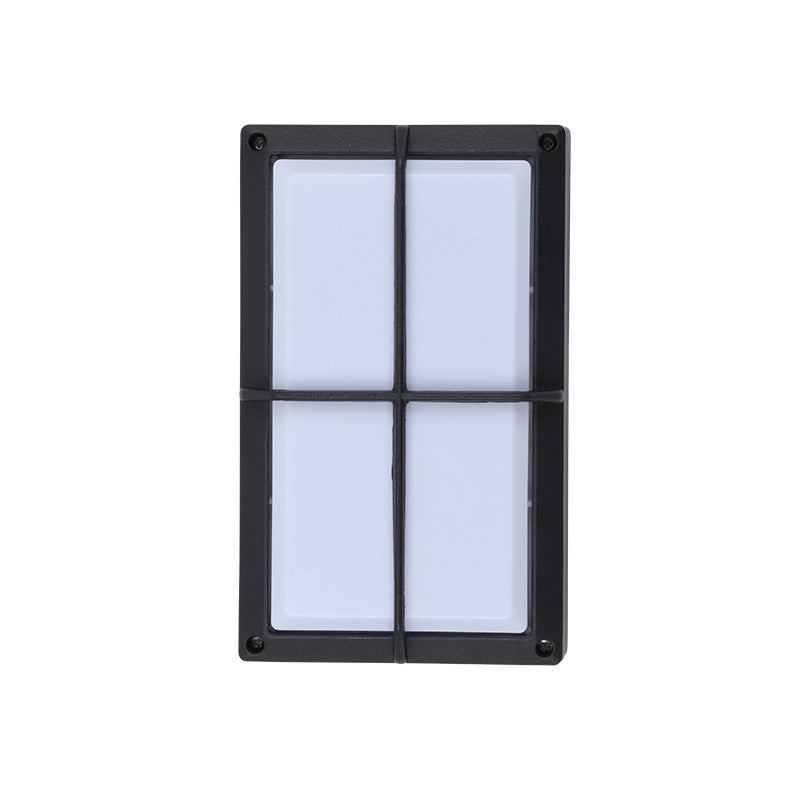 Aluminum & PC Grid-Shaped Waterproof LED Outdoor Wall Light