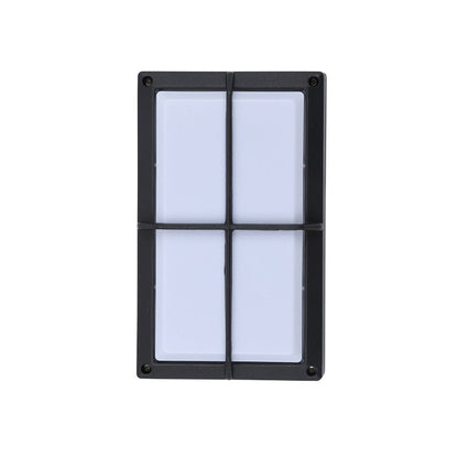 Aluminum & PC Grid-Shaped Waterproof LED Outdoor Wall Light