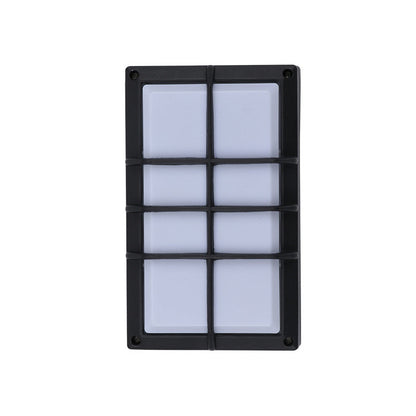 Aluminum & PC Grid-Shaped Waterproof LED Outdoor Wall Light