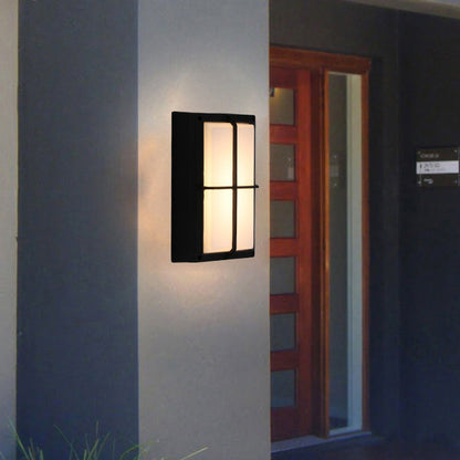 Aluminum & PC Grid-Shaped Waterproof LED Outdoor Wall Light