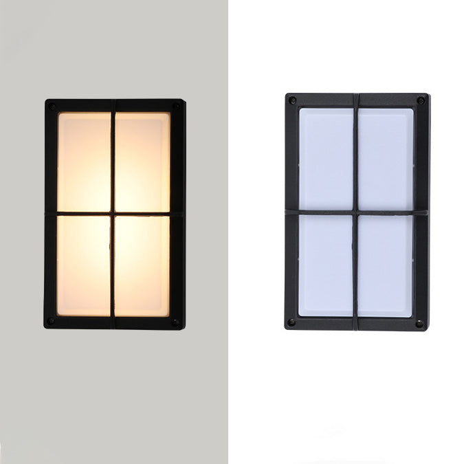 Aluminum & PC Grid-Shaped Waterproof LED Outdoor Wall Light
