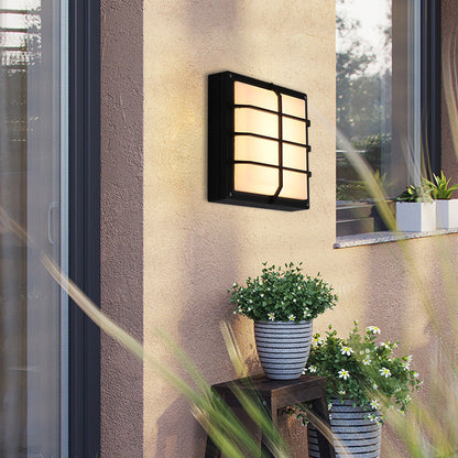 Aluminum & PC Square Waterproof LED Outdoor Wall Light