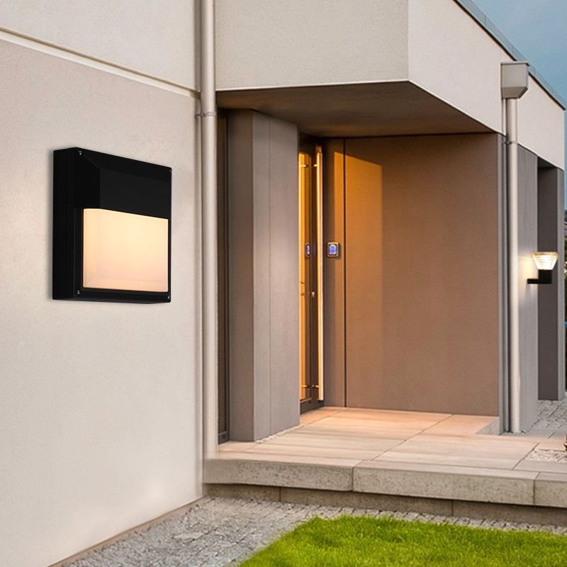 Aluminum & PC Square Waterproof LED Outdoor Wall Light
