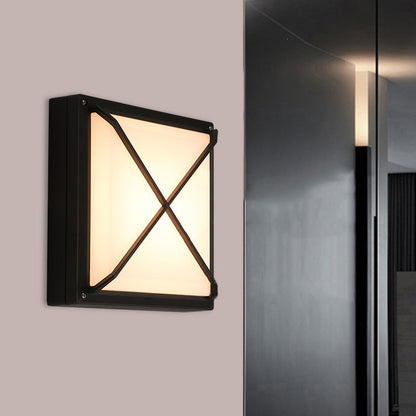 Aluminum & PC Square Waterproof LED Outdoor Wall Light