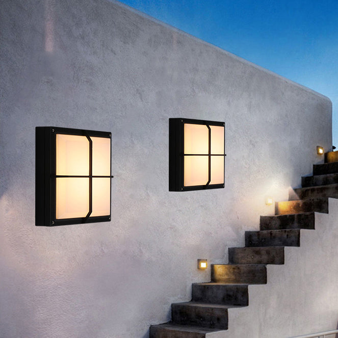 Aluminum & PC Square Waterproof LED Outdoor Wall Light