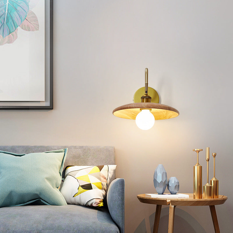 Japanese Round Ball 1-Light Adjustable Wall Sconce Lamp