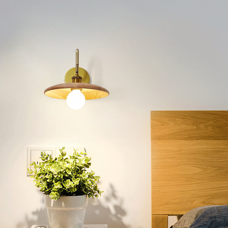 Japanese Round Ball 1-Light Adjustable Wall Sconce Lamp