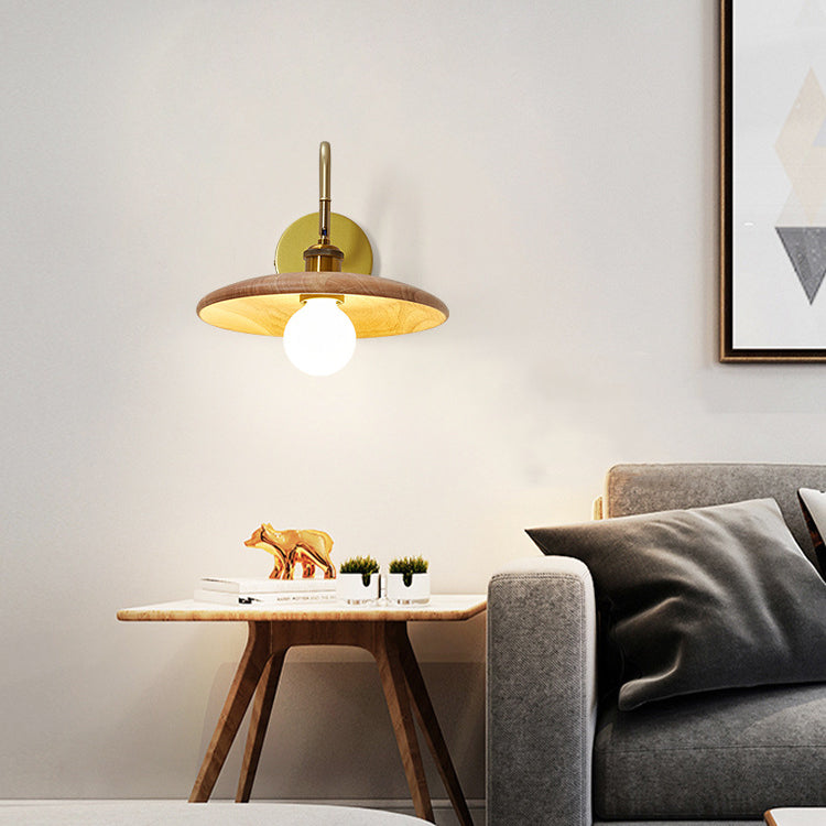 Japanese Round Ball 1-Light Adjustable Wall Sconce Lamp