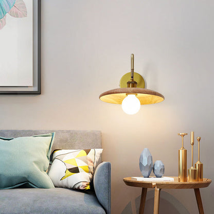 Japanese Round Ball 1-Light Adjustable Wall Sconce Lamp
