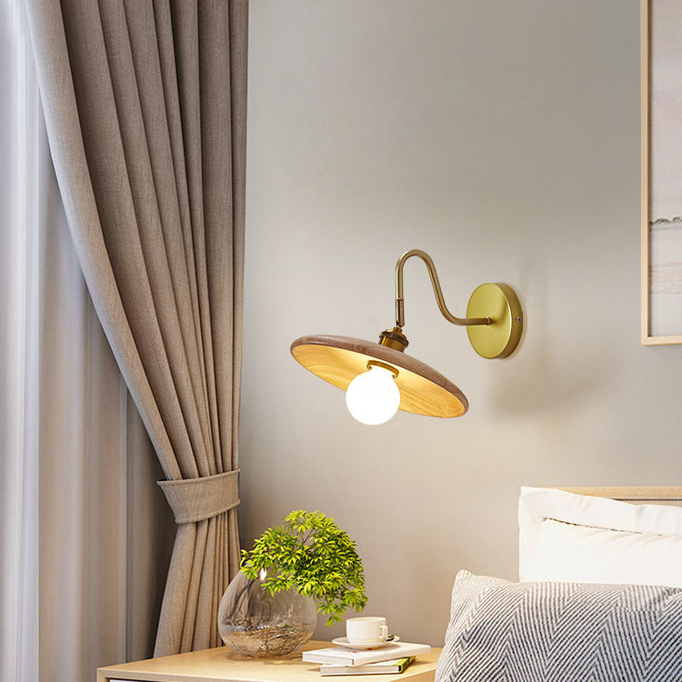 Japanese Round Ball 1-Light Adjustable Wall Sconce Lamp