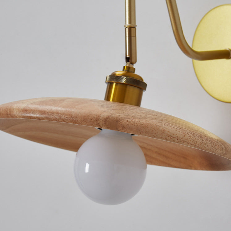 Japanese Round Ball 1-Light Adjustable Wall Sconce Lamp