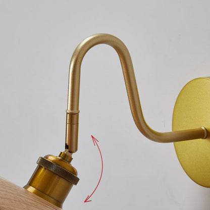 Japanese Round Ball 1-Light Adjustable Wall Sconce Lamp