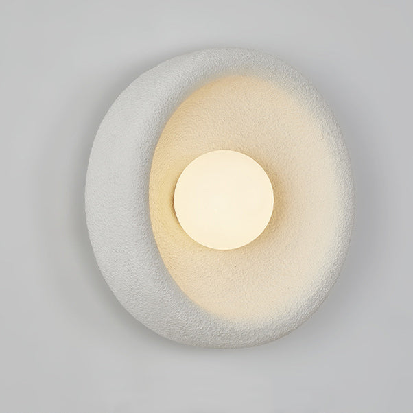 Minimalist Polystyrene Bowl-Shaped 1-Light Wall Sconce Lamp