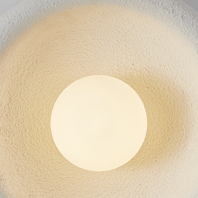 Minimalist Polystyrene Bowl-Shaped 1-Light Wall Sconce Lamp
