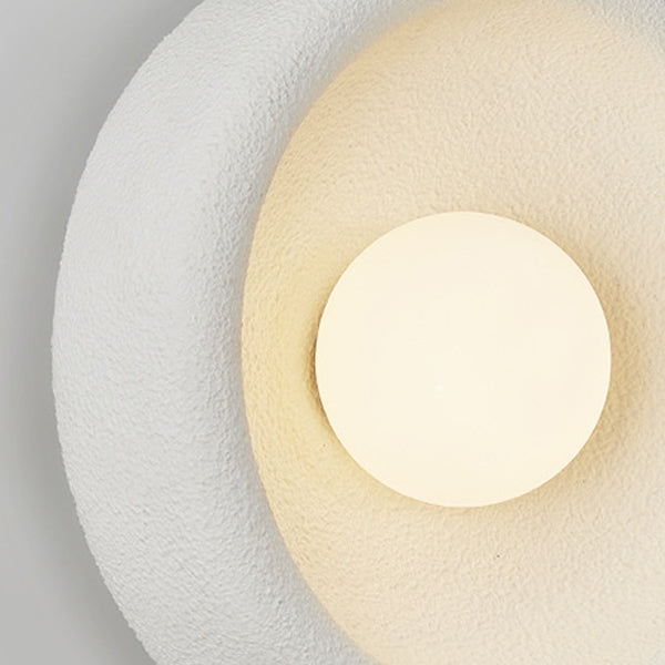 Minimalist Polystyrene Bowl-Shaped 1-Light Wall Sconce Lamp