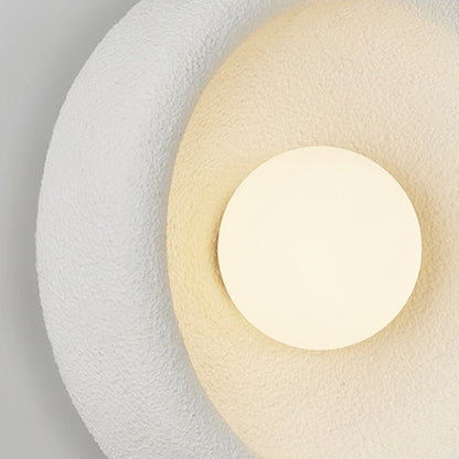 Minimalist Polystyrene Bowl-Shaped 1-Light Wall Sconce Lamp