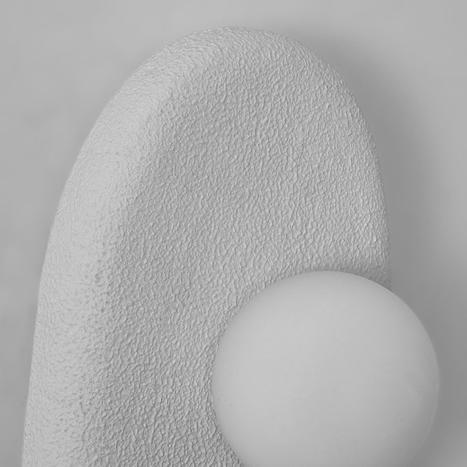 Japanese Oval Globe Shade 2-Light Wall Sconce Lamp