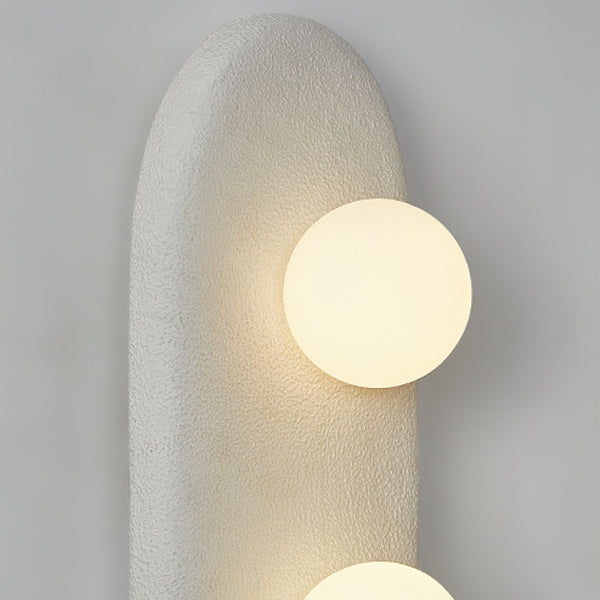 Japanese Oval Globe Shade 2-Light Wall Sconce Lamp