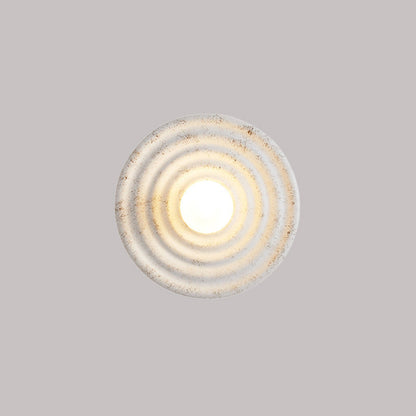Japanese Concentric Circle Design 1-Light Wall Sconce Lamp