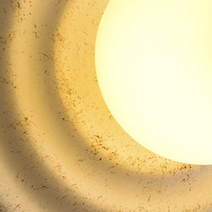 Japanese Concentric Circle Design 1-Light Wall Sconce Lamp