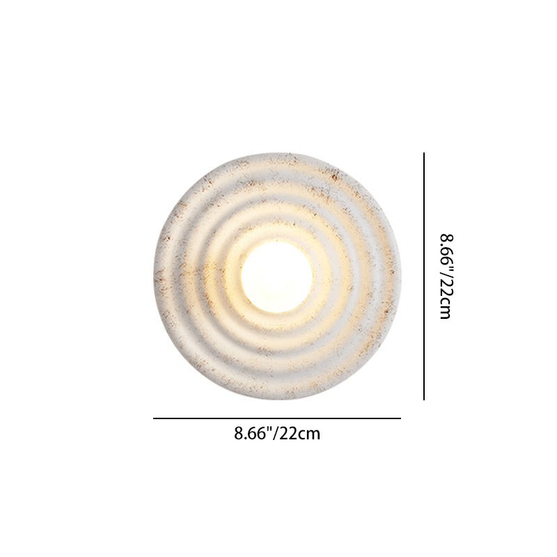 Japanese Concentric Circle Design 1-Light Wall Sconce Lamp