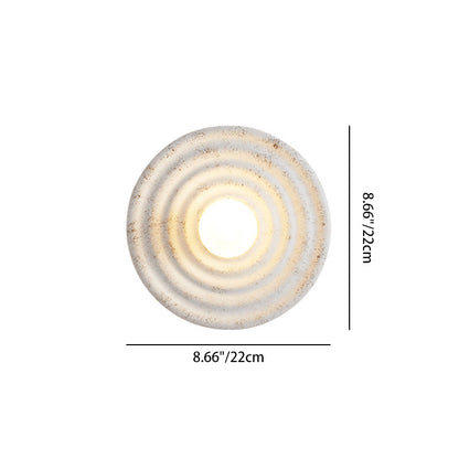 Japanese Concentric Circle Design 1-Light Wall Sconce Lamp